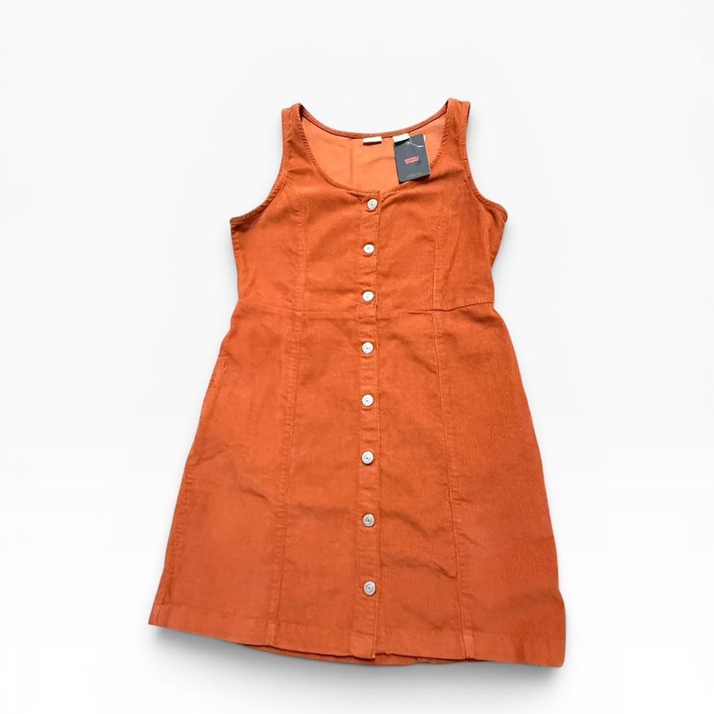 Levi's corduroy NWT rust orange button up dress
